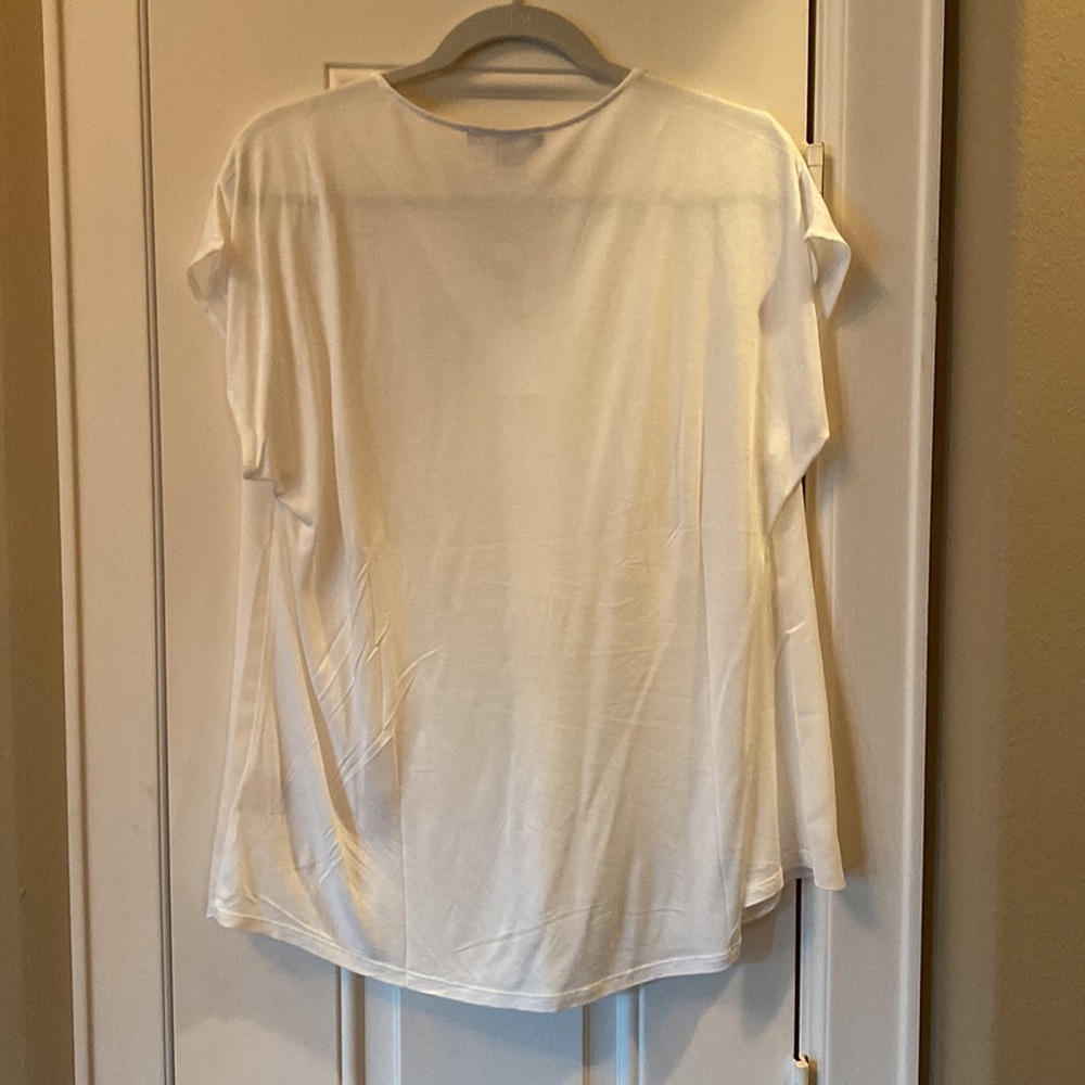 INC white blouse sz L NWT - Picture 3 of 4